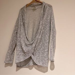 Lightweight light Heather grey Motherhood nursing sweater, medium